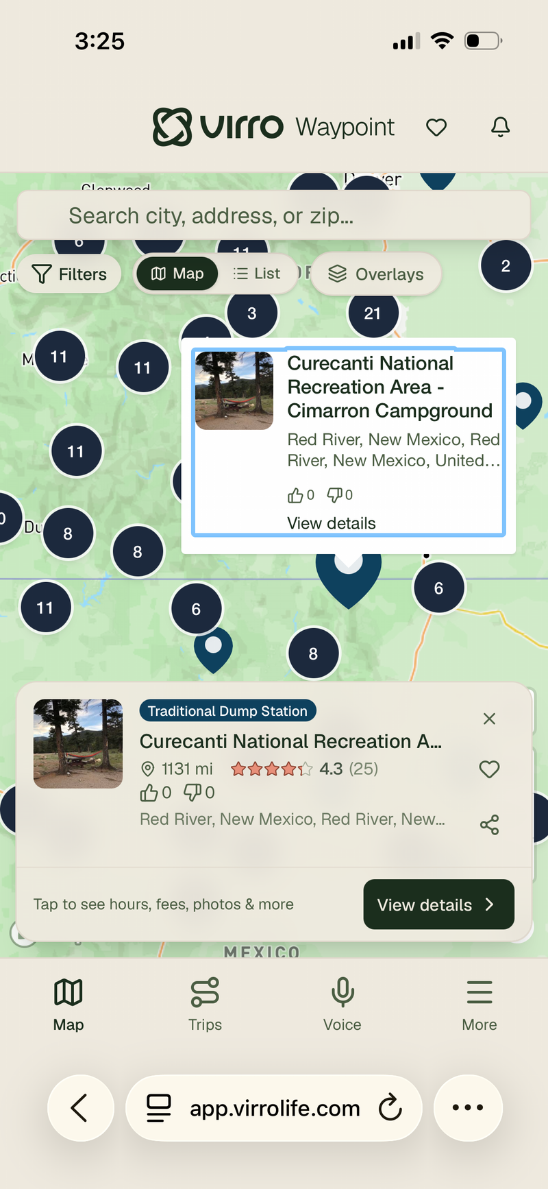 Virro Waypoint app screenshot